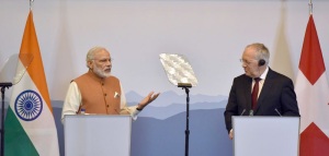 Prime Minister Narendra Modi and President of the Swiss Confederation  Johann Schneider-Ammann